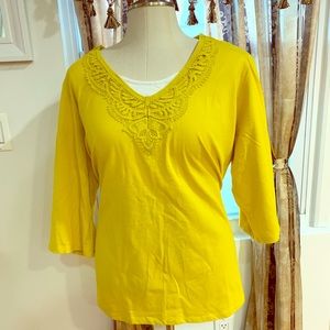 NWOT Catherine’s Bright Yellow Top Size 2X